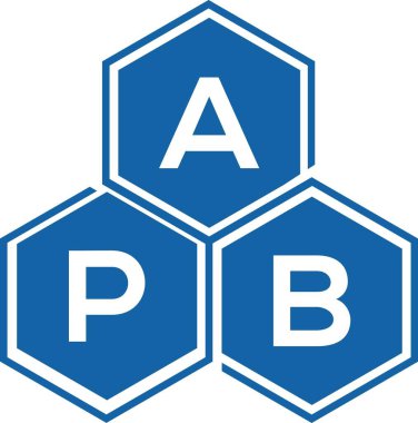Beyaz arka planda APB harfi logo tasarımı. APB yaratıcı harflerin baş harfleri logo kavramı. APB harf tasarımı.