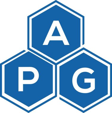 Beyaz arkaplanda APG harf logosu tasarımı. APG yaratıcı harflerin baş harfleri logo kavramı. APG harf tasarımı.