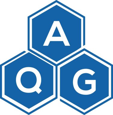 Beyaz arkaplanda AQG harf logosu tasarımı. AQG yaratıcı harflerin baş harfleri logo kavramı. AQG harf tasarımı.