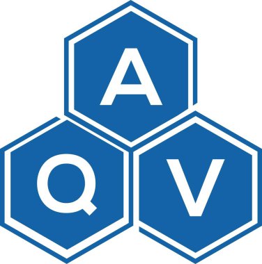 Beyaz arka planda AQV harf logosu tasarımı. AQV yaratıcı harflerin baş harfleri logo kavramı. AQV harf tasarımı.