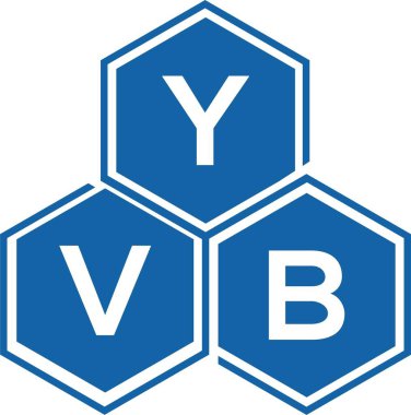 Beyaz arkaplanda YVB harfi logo tasarımı. YVB yaratıcı harflerin baş harfleri logo kavramı. YVB harf tasarımı.