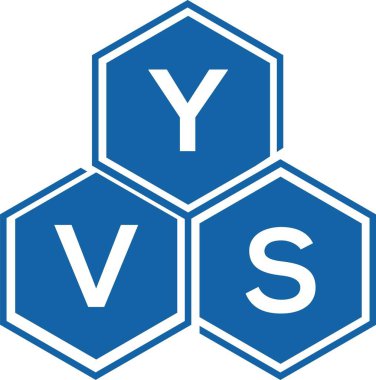 Beyaz arka planda YVS harf logosu tasarımı. YVS yaratıcı harf logosu konsepti. YVS harf tasarımı.