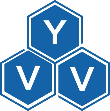 Beyaz arkaplanda YVV harf logosu tasarımı. YVV yaratıcı harflerin baş harfleri logo kavramı. YVV harf tasarımı.