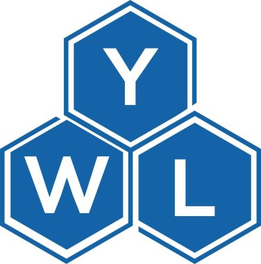 Beyaz arka planda YWL harf logosu tasarımı. YWL yaratıcı harflerin baş harfleri logo kavramı. YWL harf tasarımı.