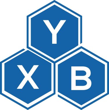 Beyaz arkaplanda YXB harfi logo tasarımı. YXB yaratıcı harflerin baş harfleri logo kavramı. YXB harf tasarımı.