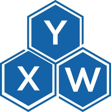 Beyaz arkaplanda YXW harf logosu tasarımı. YXW yaratıcı harflerin baş harfleri logo kavramı. YXW harf tasarımı.