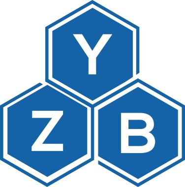 Beyaz arkaplanda YZB harfi logo tasarımı. YZB yaratıcı harflerin baş harfleri logo kavramı. YZB harf tasarımı.
