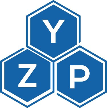 Beyaz arkaplanda YZP harf logosu tasarımı. YZP yaratıcı harflerin baş harfleri logo kavramı. YZP harf tasarımı.