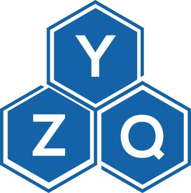 Beyaz arka planda YZQ harfi logo tasarımı. YZQ yaratıcı harflerin baş harfleri logo kavramı. YZQ harf tasarımı.