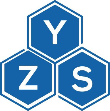 Beyaz arkaplanda YZS harf logosu tasarımı. YZS yaratıcı harf logosu konsepti. YZS harf tasarımı.
