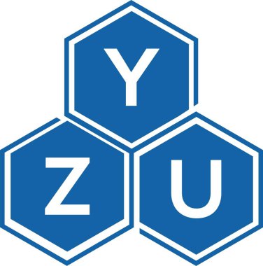 Beyaz arka planda YZU harf logosu tasarımı. YZU yaratıcı harflerin baş harfleri logo kavramı. YZU harf tasarımı.