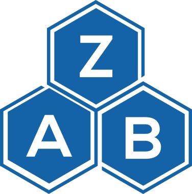 Beyaz arka planda ZAB harfi logo tasarımı. ZAB yaratıcı harflerin baş harfleri logo kavramı. ZAB harf tasarımı.