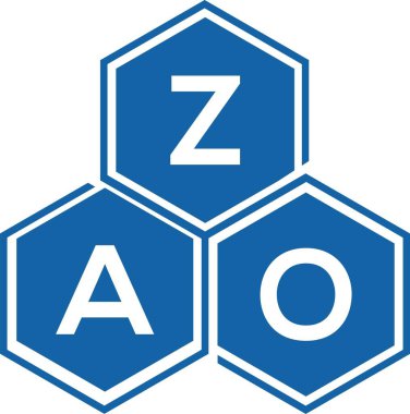 Beyaz arka planda ZAO harfi logo tasarımı. ZAO yaratıcı harflerin baş harfleri logo kavramı. ZAO harf tasarımı.