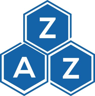 Beyaz arka planda ZAZ harfi logo tasarımı. ZAZ yaratıcı harf logosu konsepti. ZAZ harf tasarımı.