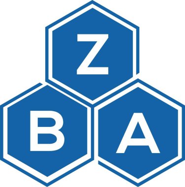 Beyaz arka planda ZBA harfi logo tasarımı. ZBA yaratıcı harfler logosu konsepti. ZBA harf tasarımı.