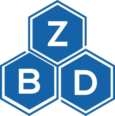 Beyaz arkaplanda ZBD harf logosu tasarımı. ZBD yaratıcı harflerin baş harfleri logo kavramı. ZBD harf tasarımı.