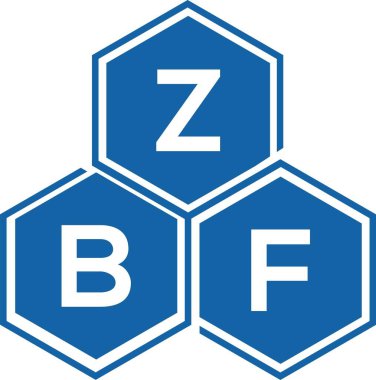 Beyaz arkaplanda ZBF harf logosu tasarımı. ZBF yaratıcı harf logosu konsepti. ZBF harf tasarımı.