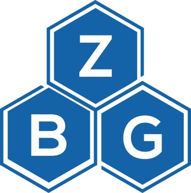 Beyaz arkaplanda ZBG harf logosu tasarımı. ZBG yaratıcı harflerin baş harfleri logo kavramı. ZBG harf tasarımı.