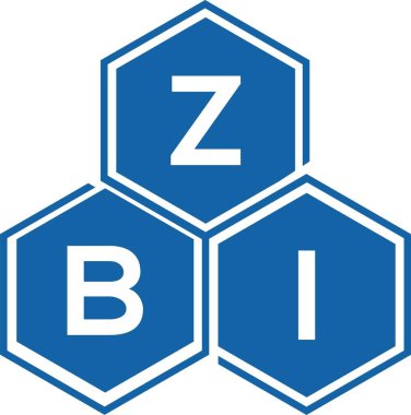 Beyaz arka planda ZBI harf logosu tasarımı. ZBI yaratıcı harflerin baş harfleri logo kavramı. ZBI harf tasarımı.