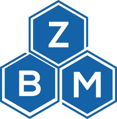 Beyaz arka planda ZBM harfli logo tasarımı. ZBM yaratıcı harf logosu konsepti. ZBM harf tasarımı.