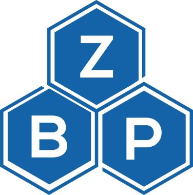 Beyaz arka planda ZBP harfi logo tasarımı. ZBP yaratıcı harf logosu konsepti. ZBP harf tasarımı.
