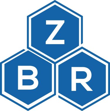 Beyaz arka planda ZBR harf logosu tasarımı. ZBR yaratıcı harflerin baş harfleri logo kavramı. ZBR harf tasarımı.