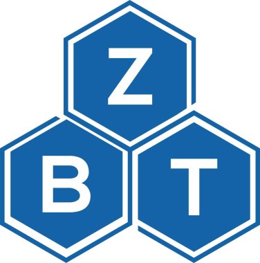 Beyaz arkaplanda ZBT harf logosu tasarımı. ZBT yaratıcı harflerin baş harfleri logo kavramı. ZBT harf tasarımı.