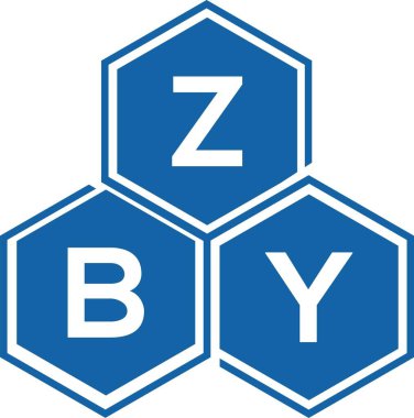 Beyaz arka planda ZBY harfi logo tasarımı. ZBY yaratıcı harflerin baş harfleri logo kavramı. ZBY harf tasarımı.