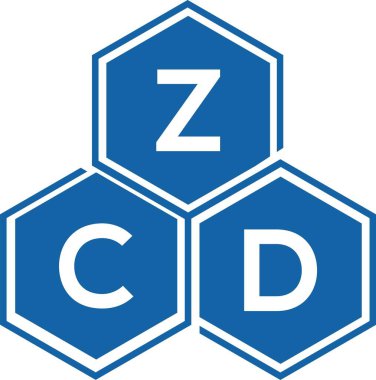 Beyaz arkaplanda ZCD harfli logo tasarımı. ZCD yaratıcı harf logosu konsepti. ZCD harf tasarımı.
