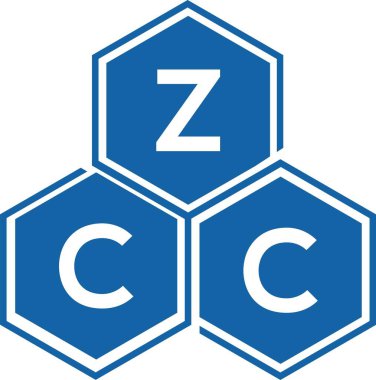 Beyaz arkaplanda ZCC harf logosu tasarımı. ZCC yaratıcı harflerin baş harfleri logo kavramı. ZCC harf tasarımı.