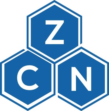 Beyaz arka planda ZCN harf logosu tasarımı. ZCN yaratıcı harflerin baş harfleri logo kavramı. ZCN harf tasarımı.