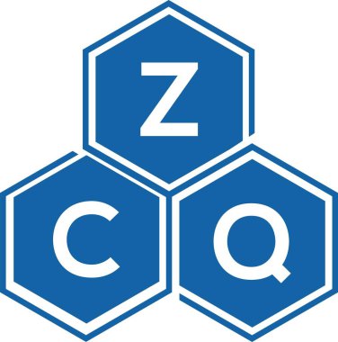 Beyaz arka planda ZCQ harfi logo tasarımı. ZCQ yaratıcı harflerin baş harfleri logo kavramı. ZCQ harf tasarımı.