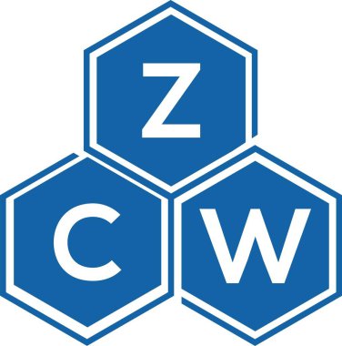 Beyaz arkaplanda ZCW harf logosu tasarımı. ZCW yaratıcı harflerin baş harfleri logo kavramı. ZCW harf tasarımı.