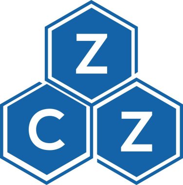 Beyaz arkaplanda ZCZ harf logosu tasarımı. ZCZ yaratıcı harflerin baş harfleri logo kavramı. ZCZ harf tasarımı.