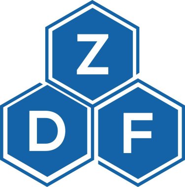 Beyaz arkaplanda ZDF harf logosu tasarımı. ZDF yaratıcı harflerin baş harfleri logo kavramı. ZDF harf tasarımı.