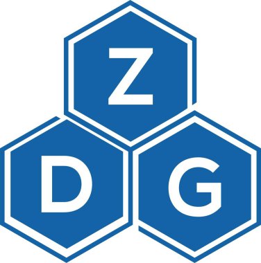 Beyaz arkaplanda ZDG harf logosu tasarımı. ZDG yaratıcı harflerin baş harfleri logo kavramı. ZDG harf tasarımı.