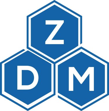Beyaz arkaplanda ZDM harf logosu tasarımı. ZDM yaratıcı harflerin baş harfleri logo kavramı. ZDM harf tasarımı.