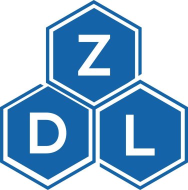 Beyaz arkaplanda ZDL harf logosu tasarımı. ZDL yaratıcı harflerin baş harfleri logo kavramı. ZDL harf tasarımı.