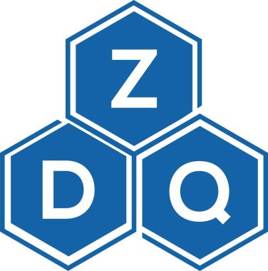 Beyaz arka planda ZDQ harfi logo tasarımı. ZDQ yaratıcı harflerin baş harfleri logo kavramı. ZDQ harf tasarımı.