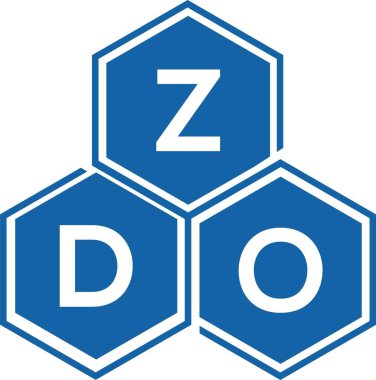 Beyaz arka planda ZDO harfi logo tasarımı. ZDO yaratıcı harflerin baş harfleri logo kavramı. ZDO harf tasarımı.