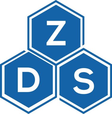 Beyaz arka planda ZDS harfi logo tasarımı. ZDS yaratıcı harflerin baş harfleri logo kavramı. ZDS harf tasarımı.