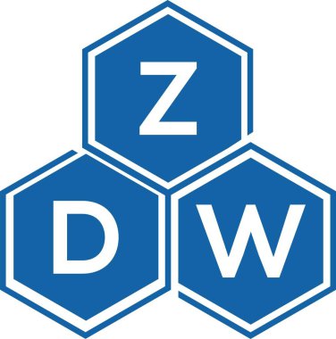 Beyaz arkaplanda ZDW harf logosu tasarımı. ZDW yaratıcı harflerin baş harfleri logo kavramı. ZDW harf tasarımı.