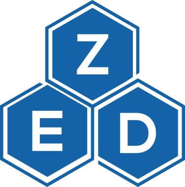 Beyaz arka planda Zed harfi logo tasarımı. Zed yaratıcı harflerin baş harfleri logo kavramı. ZED harf tasarımı.