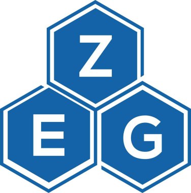 Beyaz arkaplanda ZEG harf logosu tasarımı. ZEG yaratıcı harflerin baş harfleri logo kavramı. ZEG harf tasarımı.