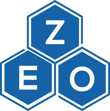 Beyaz arka planda ZEO harfi logo tasarımı. ZEO yaratıcı harflerin baş harfleri logo kavramı. ZEO harf tasarımı.