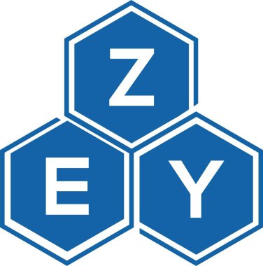 Beyaz arka planda ZEY harfi logo tasarımı. ZEY yaratıcı harfler logosu konsepti. ZEY harf tasarımı.