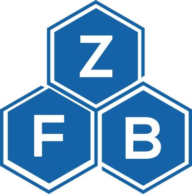 Beyaz arka planda ZFB harfi logo tasarımı. ZFB yaratıcı harflerin baş harfleri logo kavramı. ZFB harf tasarımı.