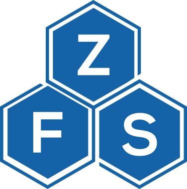 Beyaz arka planda ZFS harf logosu tasarımı. ZFS yaratıcı harf logosu konsepti. ZFS harf tasarımı.