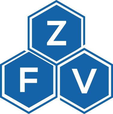 Beyaz arkaplanda ZFV harf logosu tasarımı. ZFV yaratıcı harflerin baş harfleri logo kavramı. ZFV harf tasarımı.