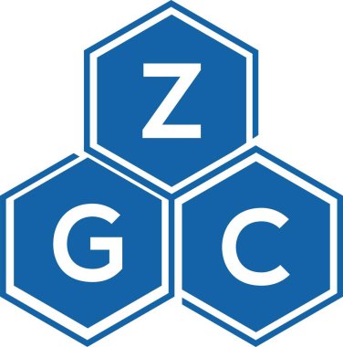 Beyaz arkaplanda ZGC harf logosu tasarımı. ZGC yaratıcı harf logosu kavramı. ZGC harf tasarımı.
